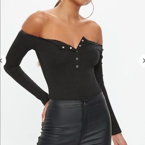 Black Off the shoulder Bodysuit
